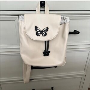 Elegant Cream Butterfly Backpack